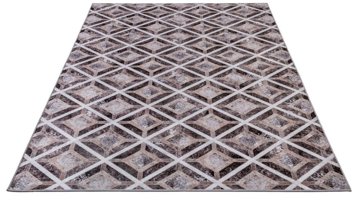 KURZFLORTEPPICH Serena 50x80 cm - Braun, Textil (50/80cm) - Gino Falcone