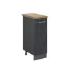 APOTHEKERSCHRANK R-Line Schwarz Beton 30 cm AP Eiche - Anthrazit/Schwarz, Holzwerkstoff (30/81.6/60cm) - Vicco