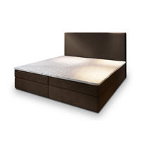 POSTEL BOXSPRING GIARRO 180x200 cm, s matrací a úložným prostorem, hnědá - hnědá, kompozitní dřevo/textil (180/200cm) - MASSENO