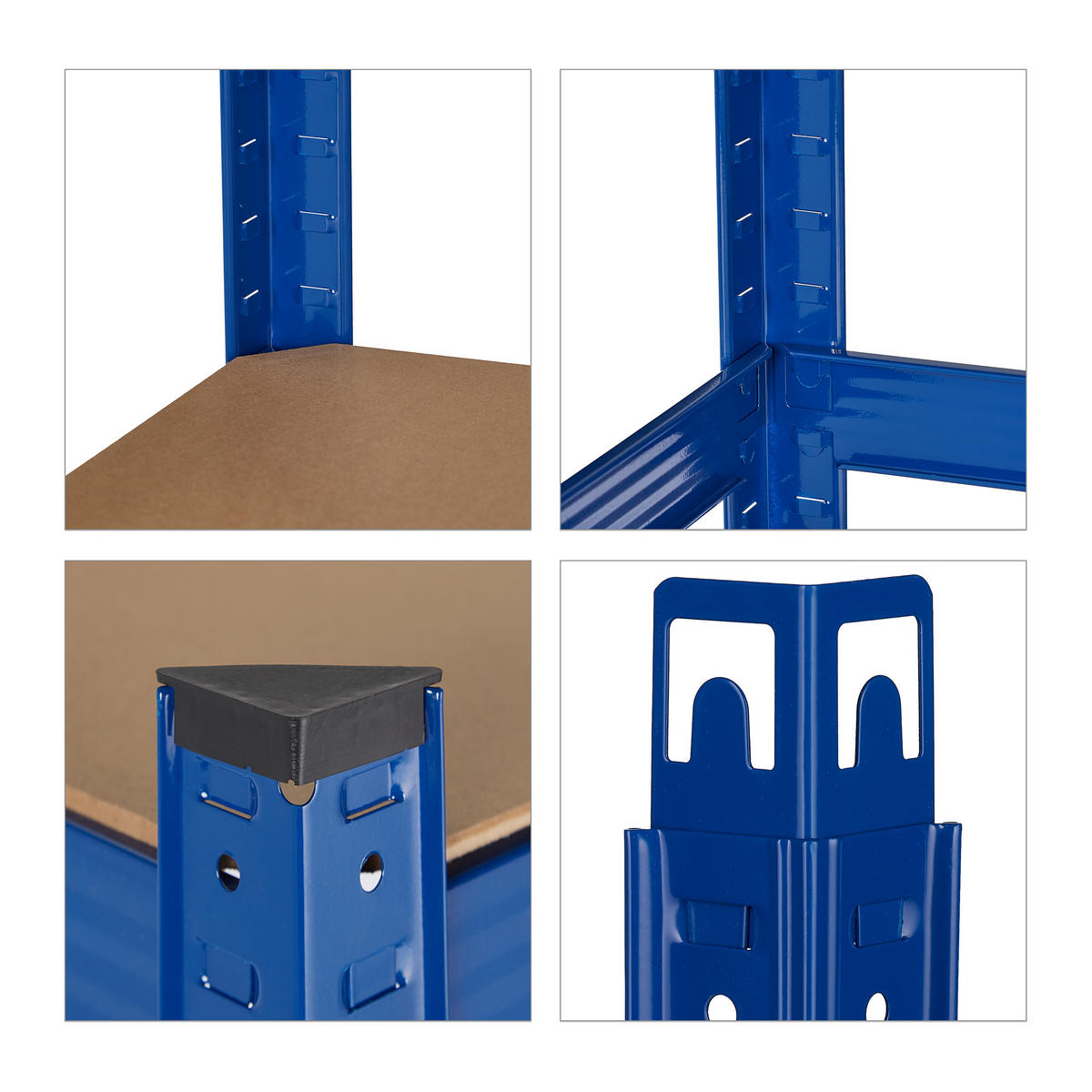 SCHWERLASTREGAL - Multicolor, Holzwerkstoff/Kunststoff (90/180/45cm) - Relaxdays