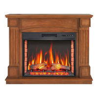 ELEKTROKAMIN Boston AF28S Eiche – Breite 77 cm, 3D-Flammeneffekt, LED-Beleuchtung, Heizfunktion - Braun, Glas/Holzwerkstoff (114/90.3/34cm) - ArtiFlame