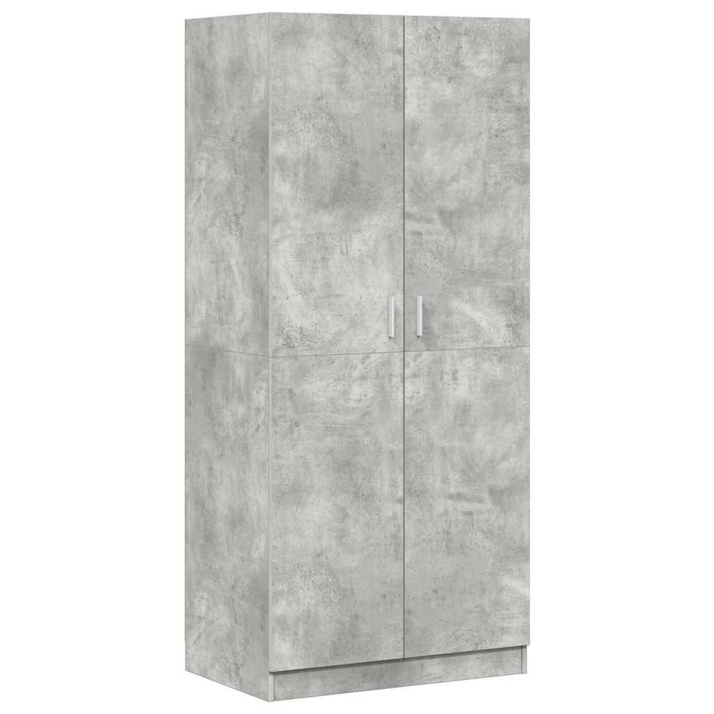 DREHTÜRENSCHRANK Duty 80/52/180 cm - Grau, Holzwerkstoff (80/180/52cm) - Nettlife