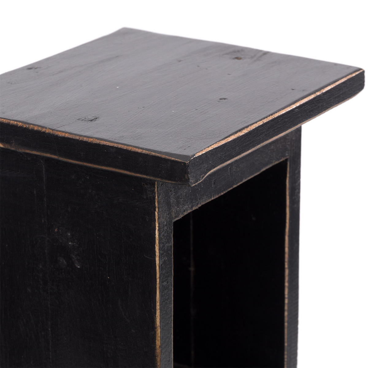 CD REGAL TOWER Mahagoni Massivholz, 4 Fächer 09 voodoo - schwarz - Schwarz, Holz (16/76/15cm) - DESIGN DELIGHTS