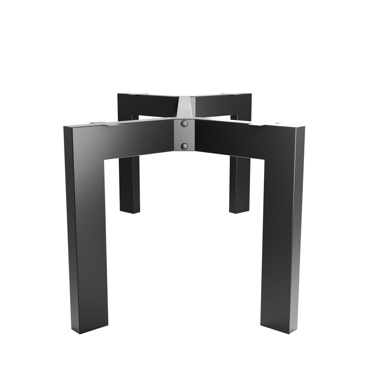 TISCHBEIN Barax Extreme Schwarz Metall 200/80/72 cm - Schwarz, Metall (80/72/200cm) - Metalo Pro