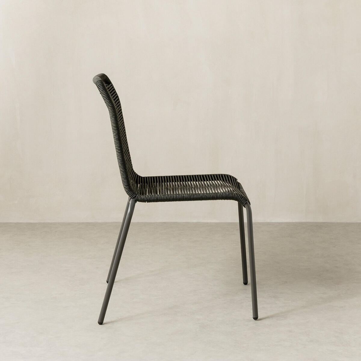 GARTENSTUHL Bowen Schwarz 54 cm x 83 cm - Schwarz, Metall (54/83/56cm) - Kenay Home