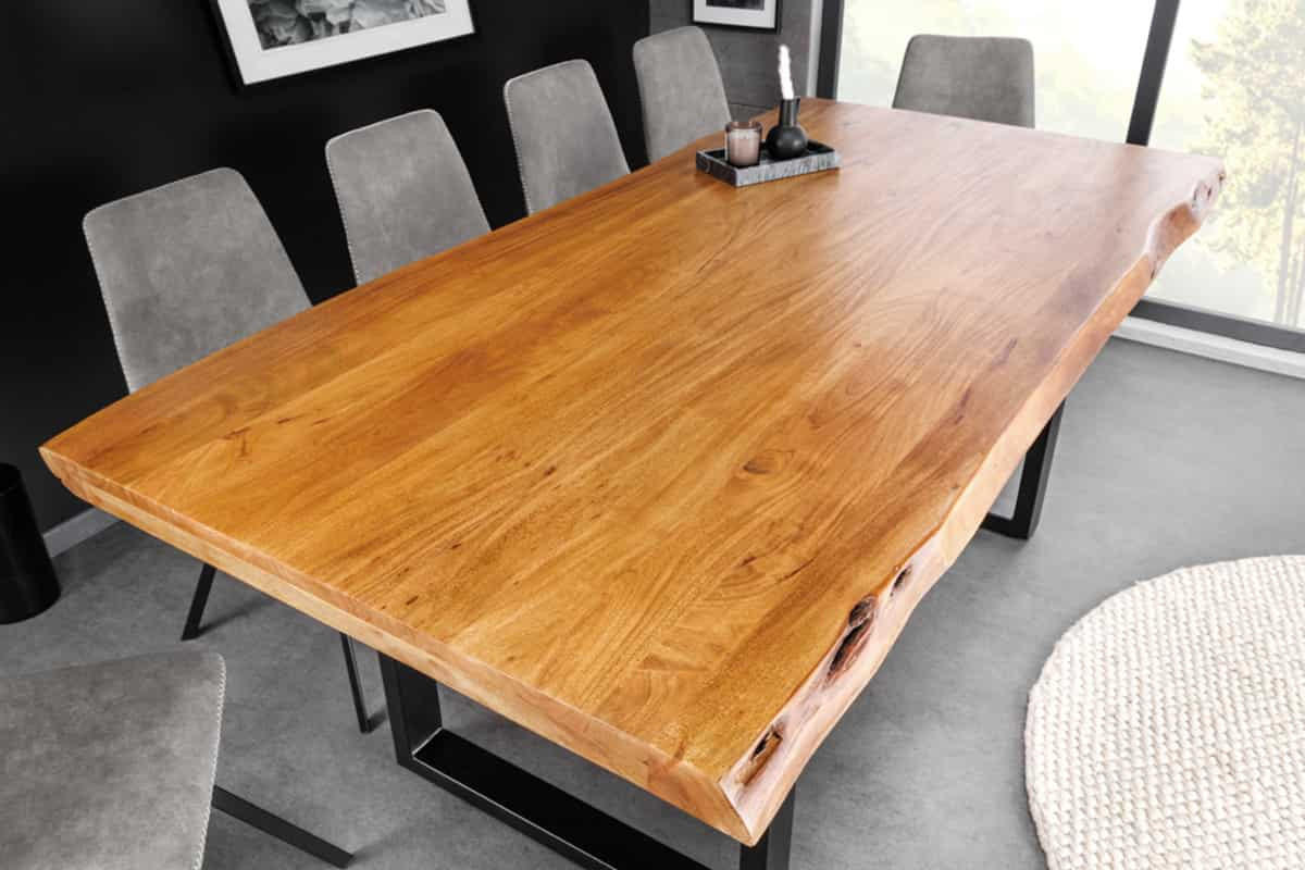ESSTISCH MAMMUT Akazie 200cm - Schwarz/Braun, Holz/Metall (100/200/76cm) - riess-ambiente