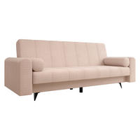 SCHLAFSOFA Zuri - Hellrosa/Schwarz, Holz/Textil (240/93/91cm) - MIRJAN24