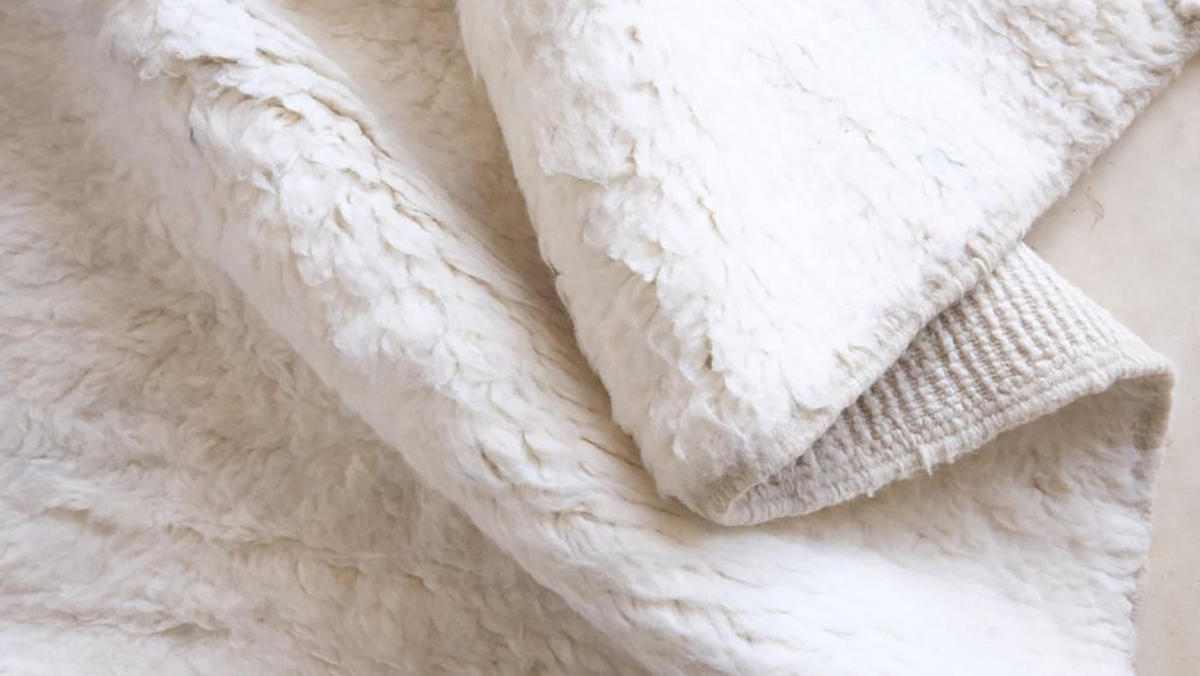 BERBERTEPPICH aus reiner Wolle 220x 279 cm - Blau, Naturmaterialien (220/279cm) - AFK Living