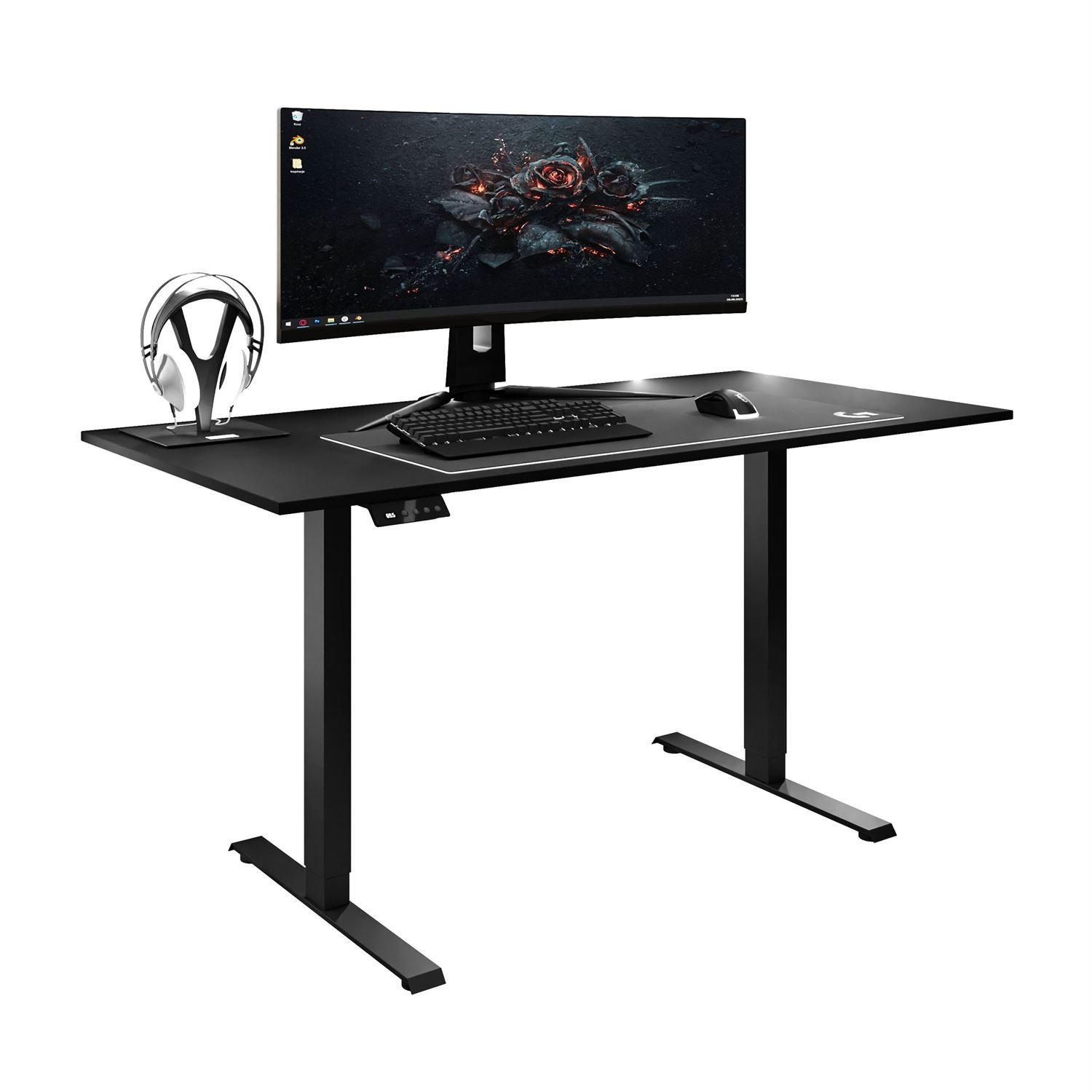 Lookway Schreibtisch Schwarz 70x69.5x140 cm