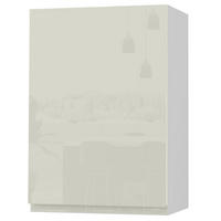 HÄNGESCHRANK Florence W2/50 Weiß / RAL 1013 perlweiß HG 50 / 32,5 / 72cm - Türanschlag rechts - Weiß Hochglanz/Weiß, Holz/Holzwerkstoff (50/72/32.5cm) - Feldmann-Wohnen