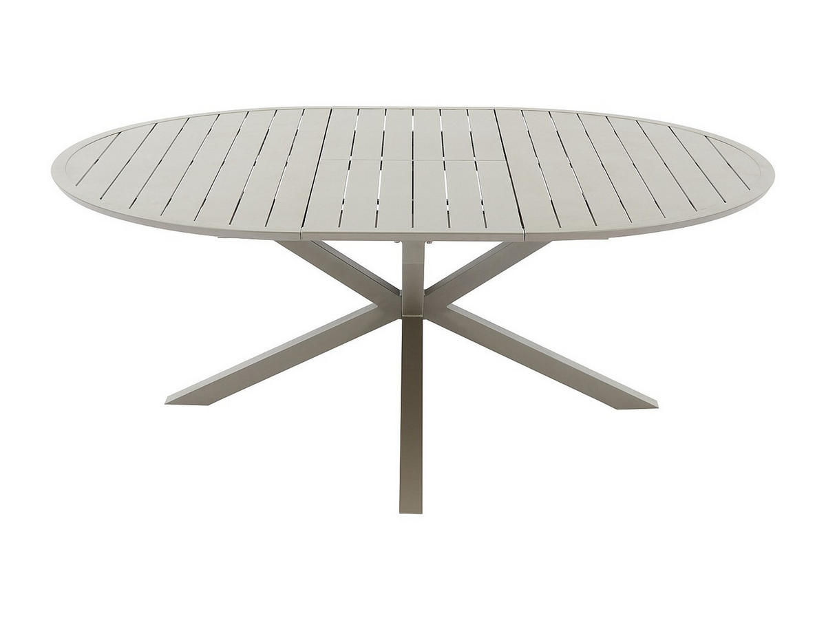 GARTENTISCH - 4 , 6 -Sitzer - Aluminium - taupe - YOHA - Braun, Metall (150/204/75cm) - Vente-Unique