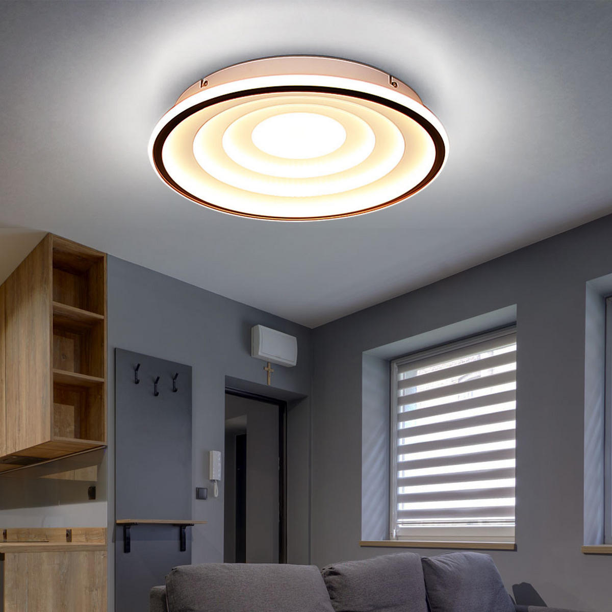 LED DECKENLEUCHTE Metall Weiß - Weiß, Metall (40/40/5.7cm) - Globo Lighting