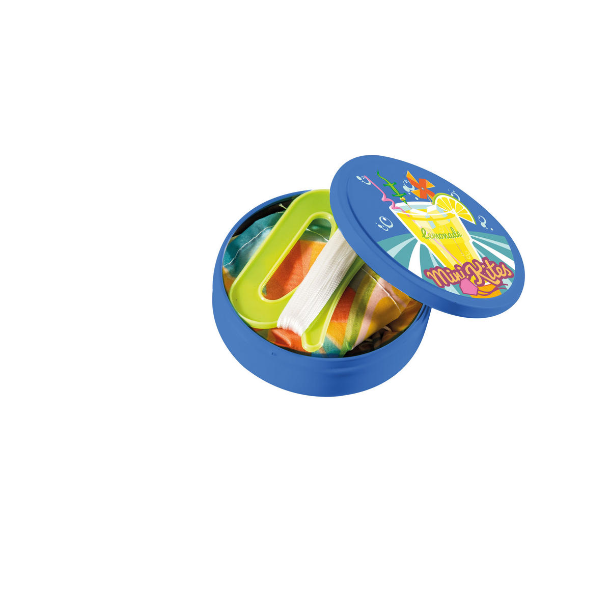 DRACHE IN DOSE Flugdrache Mini Kite - LemonAir, Polyester, Blech, Bunt, 45 x 33 x 25 cm - Multicolor, Kunststoff (45/2.5/33cm) - Donkey Products