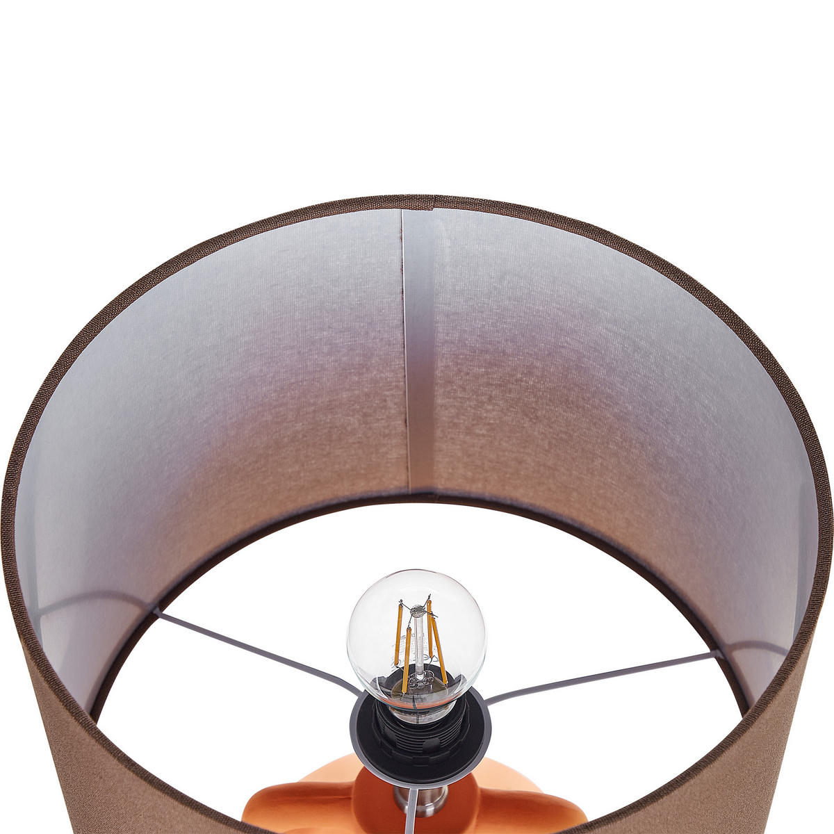 TISCHLAMPE Labrada 32/32/46 cm - Orange, Keramik (32/32/46cm) - Beliani