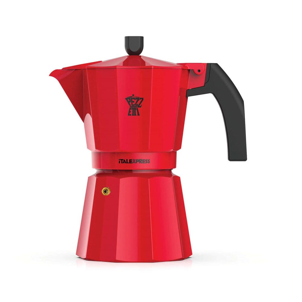 ESPRESSOKOCHER Rot 8.5/12.5/17 cm ITL003CP05X - Rot, Metall (12.5/17/8.5cm) - Pezzetti 
