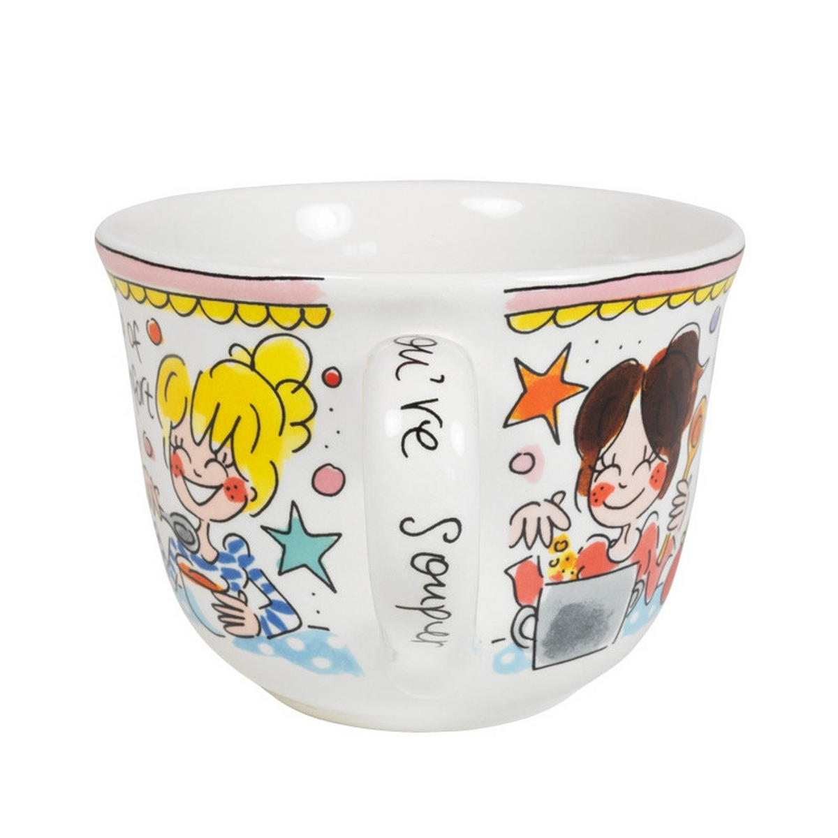 SUPPENSCHALE Tasse voller Komfort in Bunt - 9,7cm - Multicolor, Keramik (12.7/16.2/9.7cm) - Blond Amsterdam
