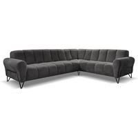 ECKSOFA Volare ohne Schlaffunktion Anthrazit links - Anthrazit/Schwarz, Textil/Metall (295/235cm) - Beautysofa