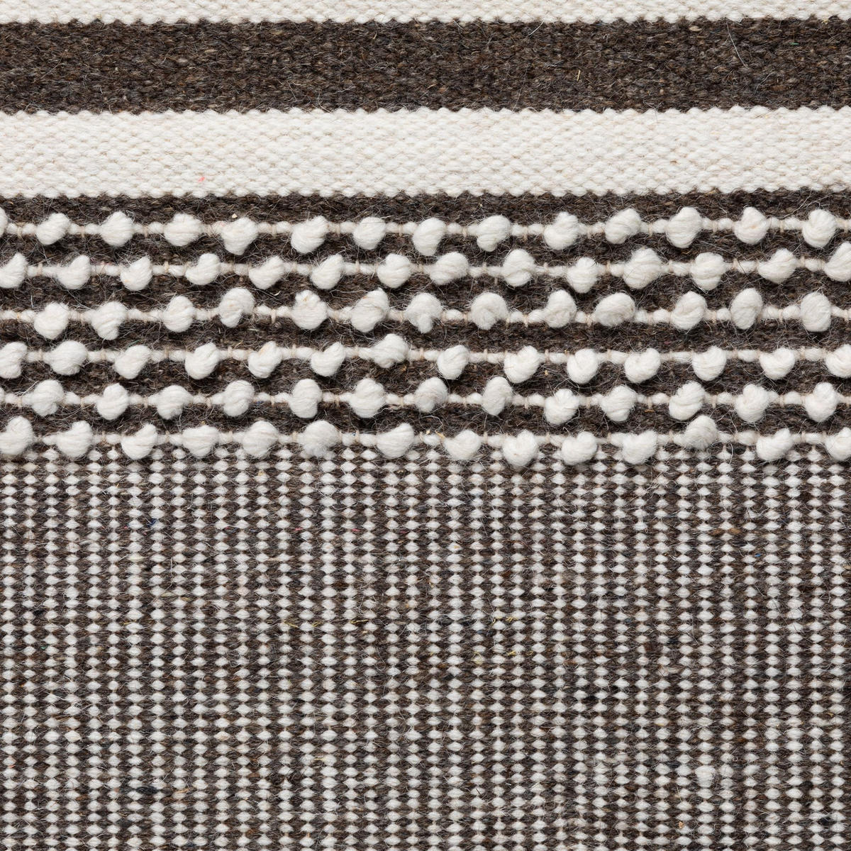 HANDWEBTEPPICH 120/180 cm Habo breite Streifen - Grau, Naturmaterialien (120/180cm) - Steffensmeier