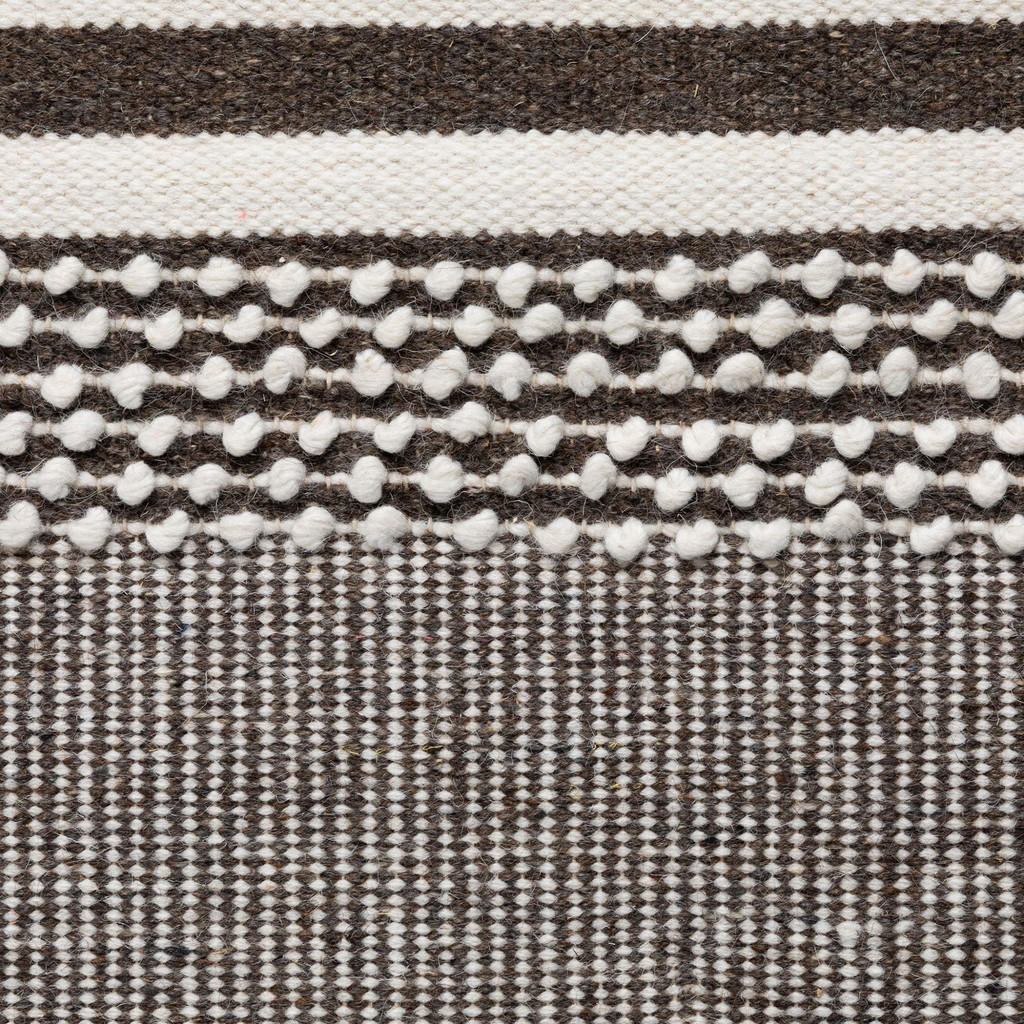 Thumbnail - Steffensmeier Handwebteppich, Grau, Naturmaterialien, Gestreift, Rechteckig, 60x120 cm, für Fußbodenheizung geeignet, Te...