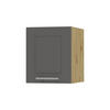 KLAPPHÄNGESCHRANK Kvantum W4B/30 Graphit Matt / Eiche Artisan Matt 30 / 32,5 / 36cm - Graphitfarben/Eiche Artisan, Holz/Holzwerkstoff (30/36/32.5cm) - Feldmann-Wohnen