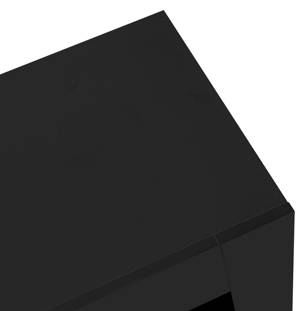 SIDEBOARD 95/83/35 cm Schwarz aus Spanplatte mit Glasregalen - Schwarz, Holzwerkstoff (35/83/95cm) - OKMYHOME
