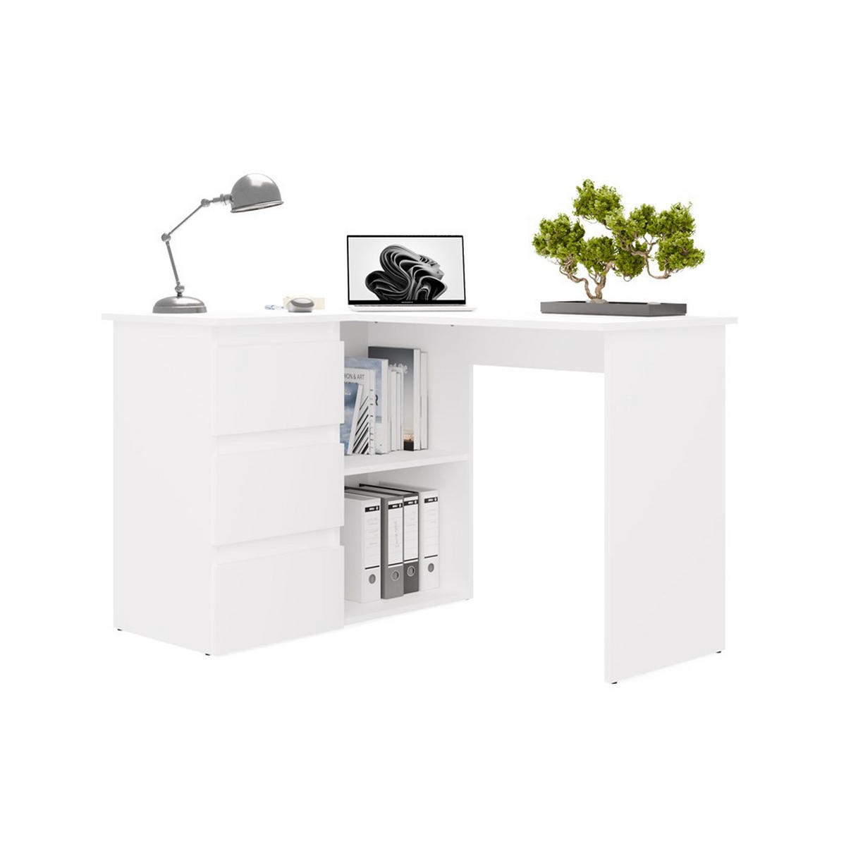 SCHREIBTISCH Weiß 120/75/49 - Weiß, Holzwerkstoff (49/120/75cm) - RAUMHIRSCH FURNITURE