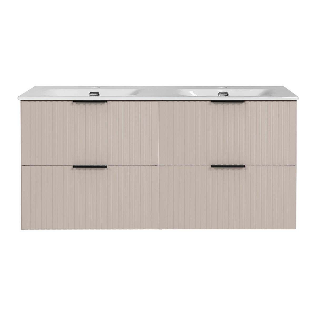 BADMÖBEL Adriel 2er-Set Beige - Beige, Holzwerkstoff (120.4/57/46cm) - Petits-meubles