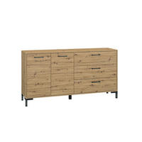 KOMMODE Nevio Artisan Eiche 160 / 41 / 83cm - Eiche Artisan/Braun, Holz/Holzwerkstoff (160/83/41cm) - Feldmann-Wohnen