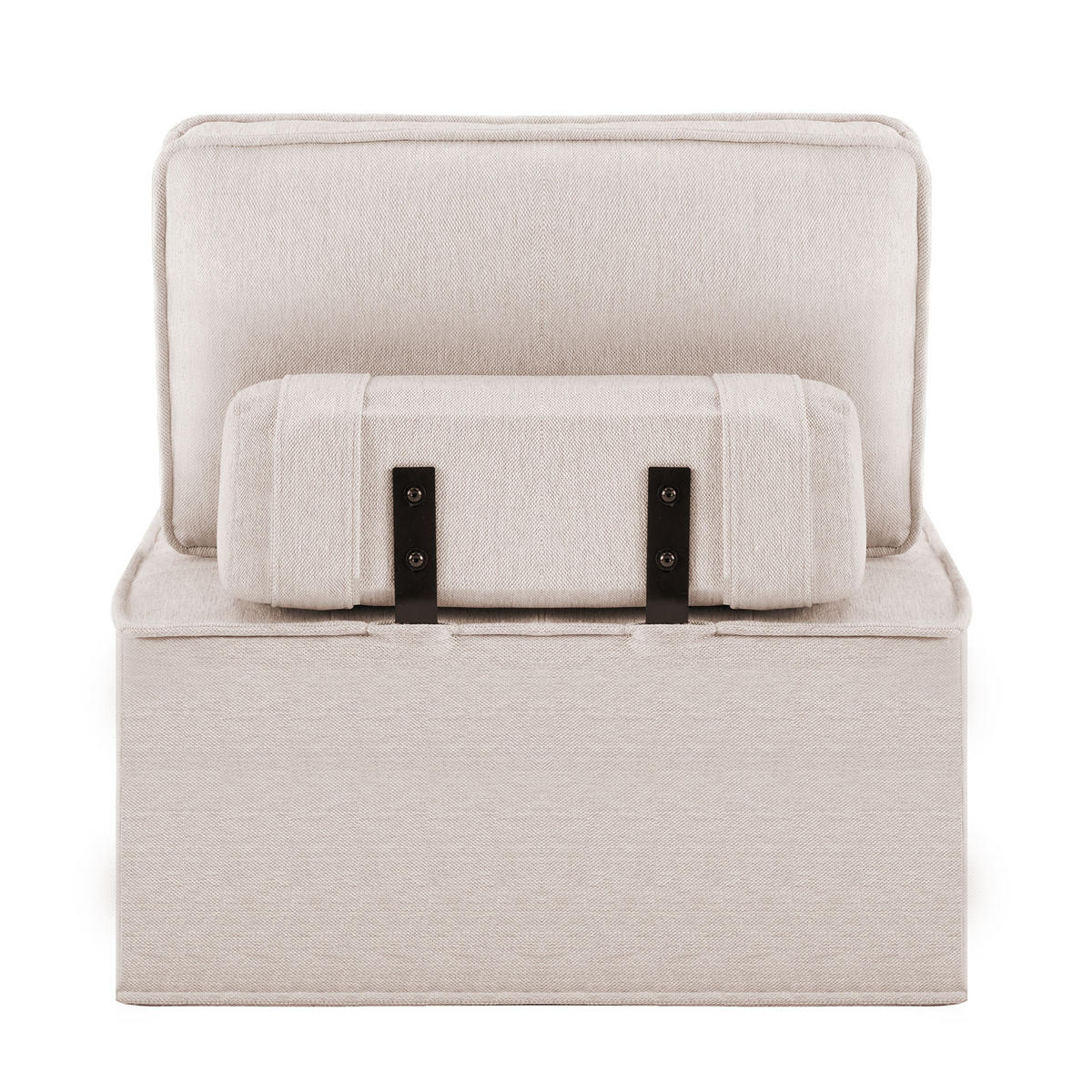 SESSEL modular Beige aus Leinen 85/65/75 cm - Beige, Holzwerkstoff (81/81/81cm) - OKWISH