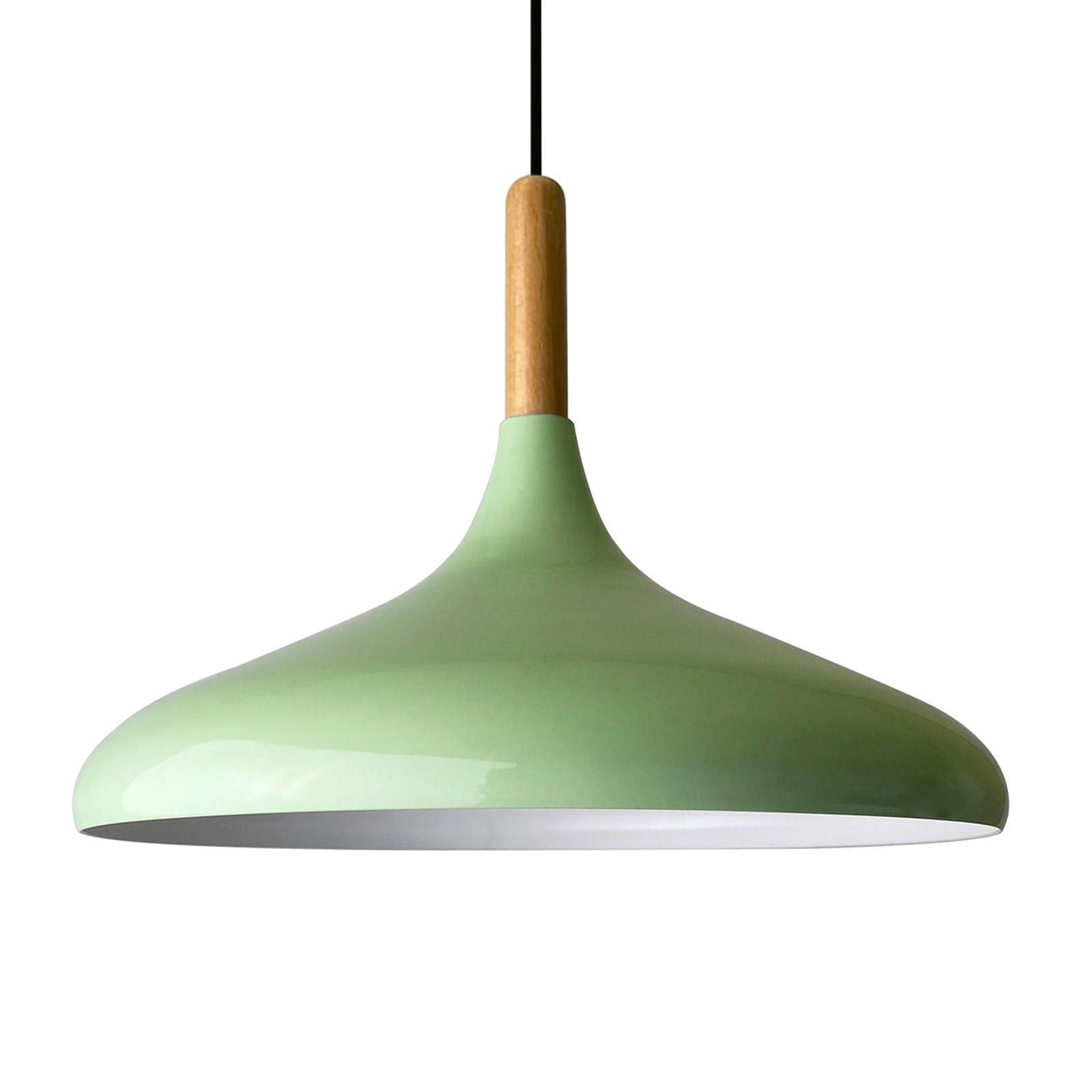 PENDELLEUCHTE Champion aus Holz 35/30 cm - Mintgrün, Metall (35/30cm) - Bamyum