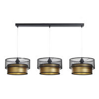 HÄNGELEUCHTE Gold 30/88 cm - Schwarz, Kunststoff (30/2.6/88cm) - ONZENO