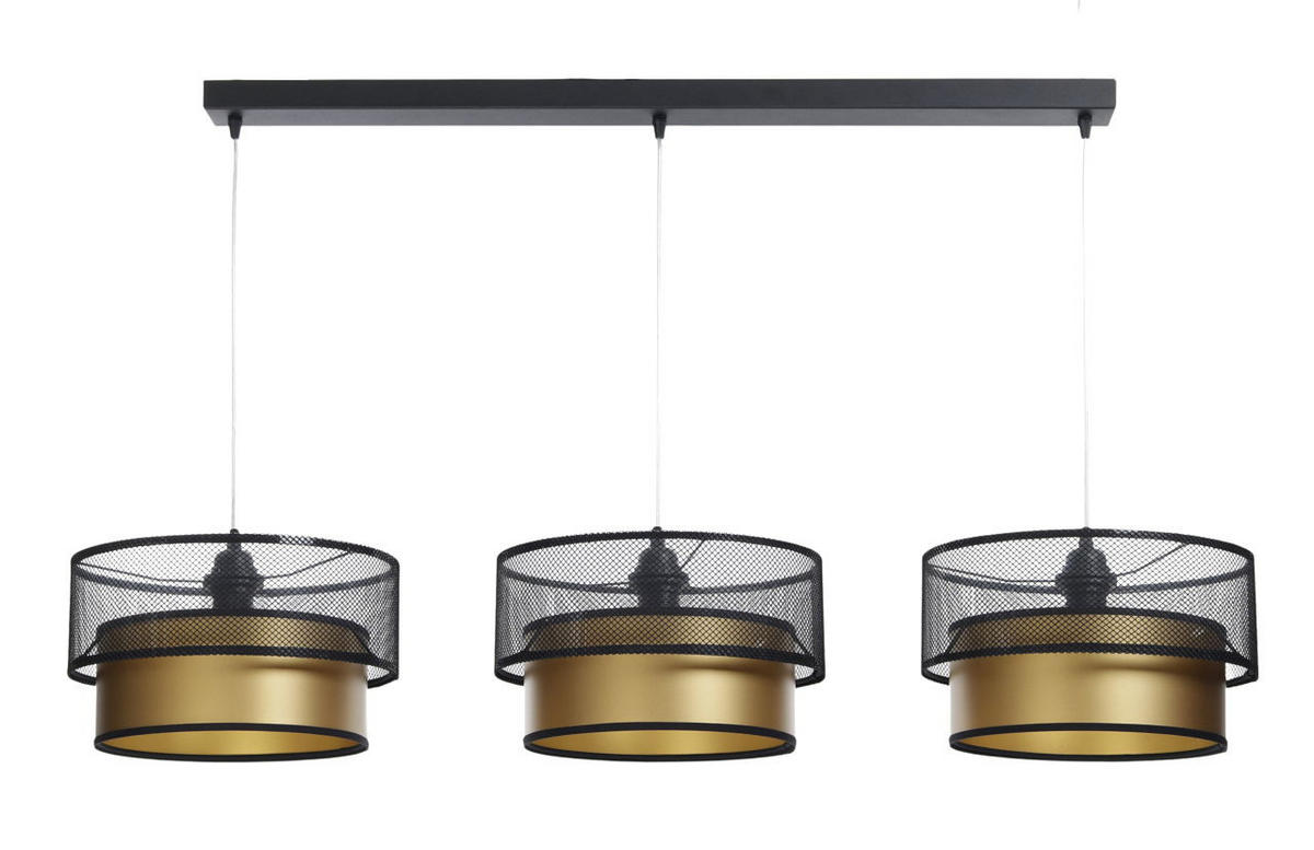 HÄNGELEUCHTE Gold 30/88 cm - Schwarz, Kunststoff (30/2.6/88cm) - ONZENO