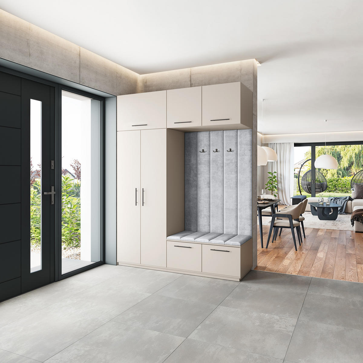 GARDEROBENSCHRANK REMA 180/240/60 cm Modern Kaschmir - Kaschmir, Holzwerkstoff (180/240/60cm) - MASSENO