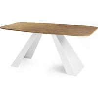 ESSTISCH Monte Weiß rechteckig ausziehbar, Lefkas Eiche 180-220/90/76 cm - Alteiche/Braun, Holzwerkstoff/Metall (90/218/76cm) - WFL GROUP