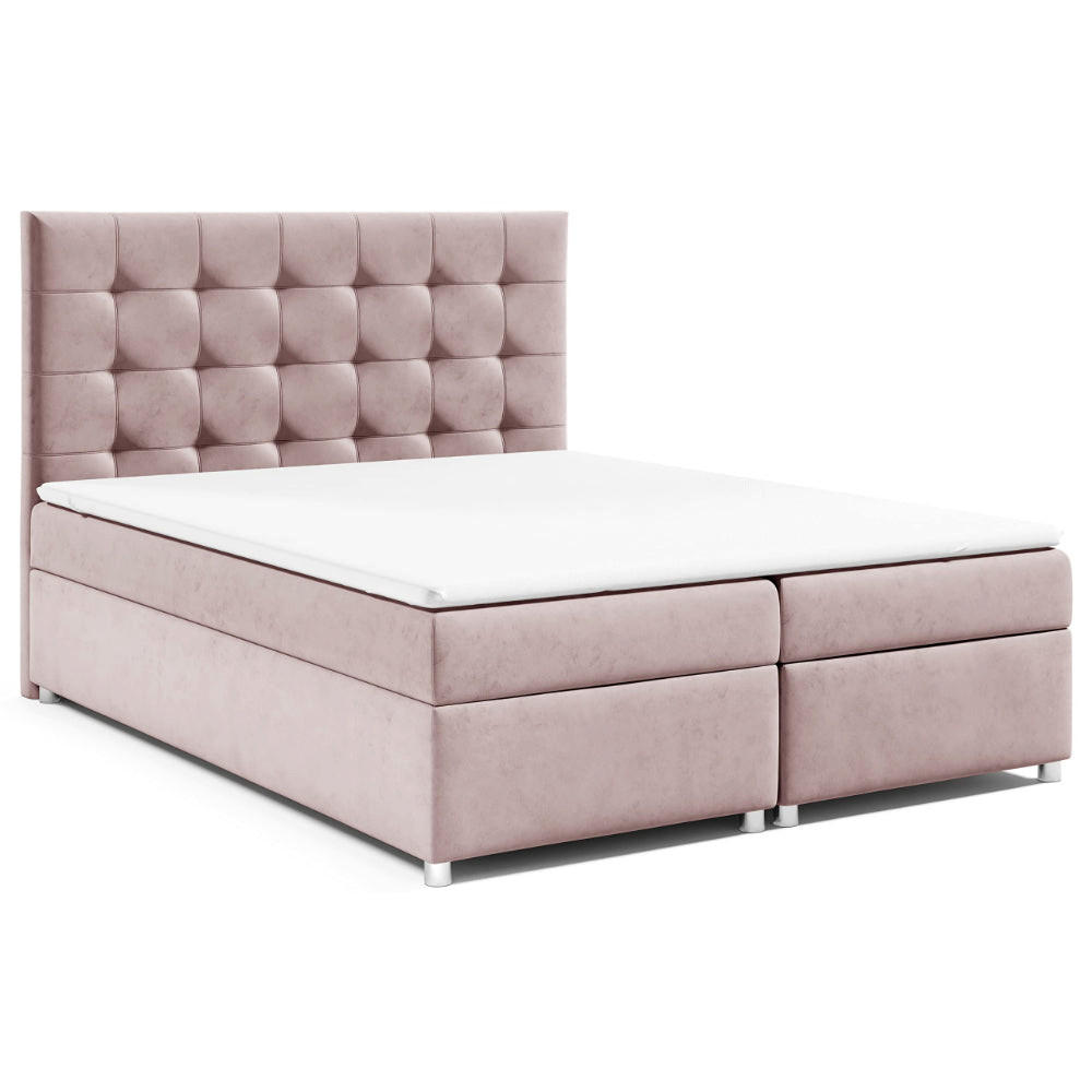 BOXBETT mit Bettkasten Trinity K-12 Bonellfederkern - Rosa, Holz/Holzwerkstoff (140/200cm) - Best For Home