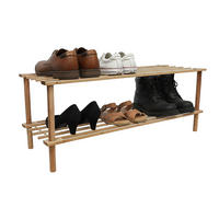 REGÁL - světle hnědá, dřevo (74/30/26cm) - Relaxdays