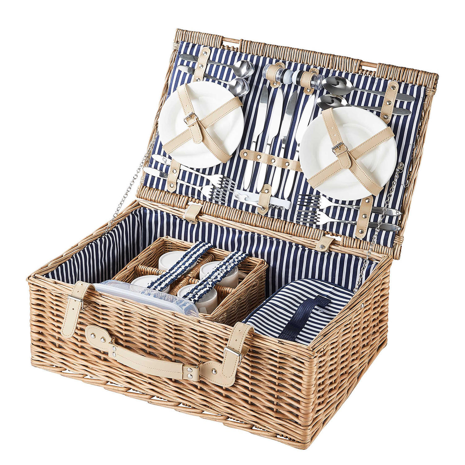 PICKNICK-SET (26-teilig) A Day In The Park - Braun, Naturmaterialen/Keramik (37/21/54cm) - Butlers