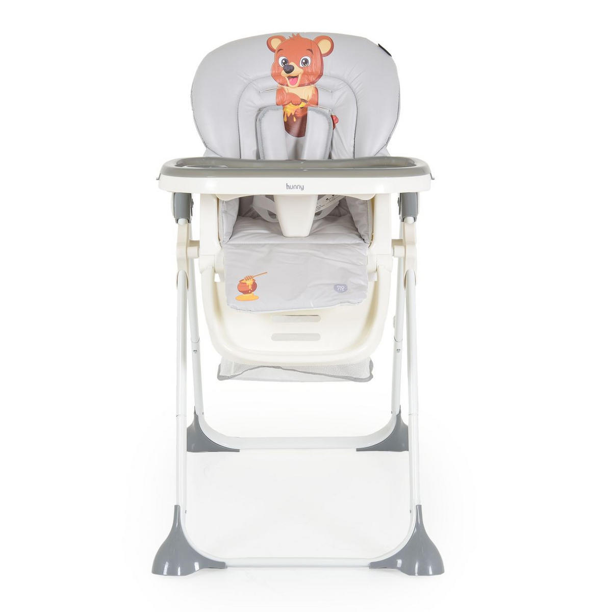 HOCHSTUHL Hunny grau beige klappbar, 5-Punkt-Sicherheitsgurt zweiteiliger Tisch, Ablagekorb - Beige, Metall (54/106/84cm) - Moni