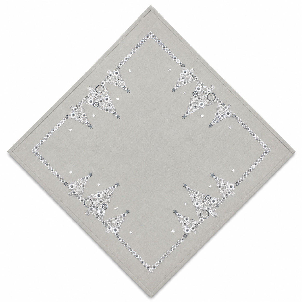 TISCHDECKE 85/85 cm Tannenbaum Natur Weihnachten - Naturfarben, Textil (85/85cm) - TiborTex
