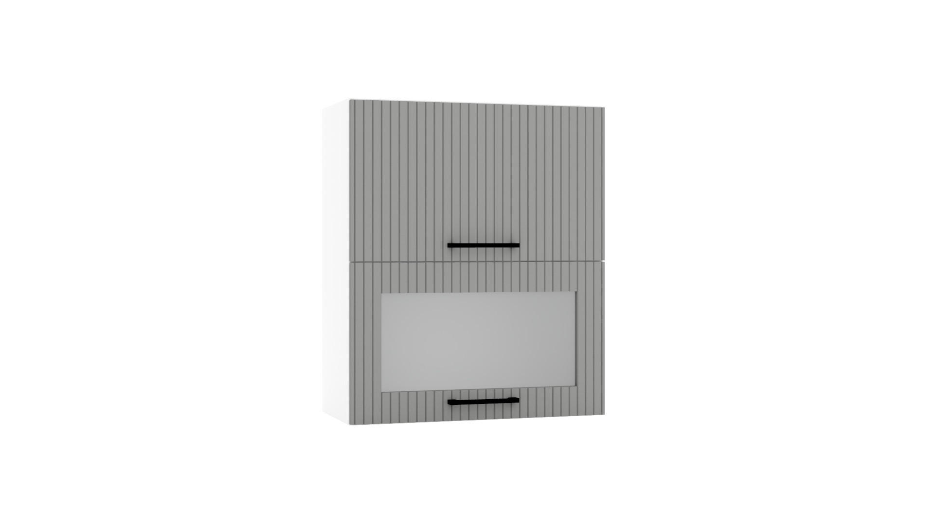 GLASHÄNGESCHRANK W60GRF/2 SD - KENDRO - Funktionales Design Konzept - Weiß/Grau, Holz/Metall (60/72/30cm) - ROYAL24_MARKT
