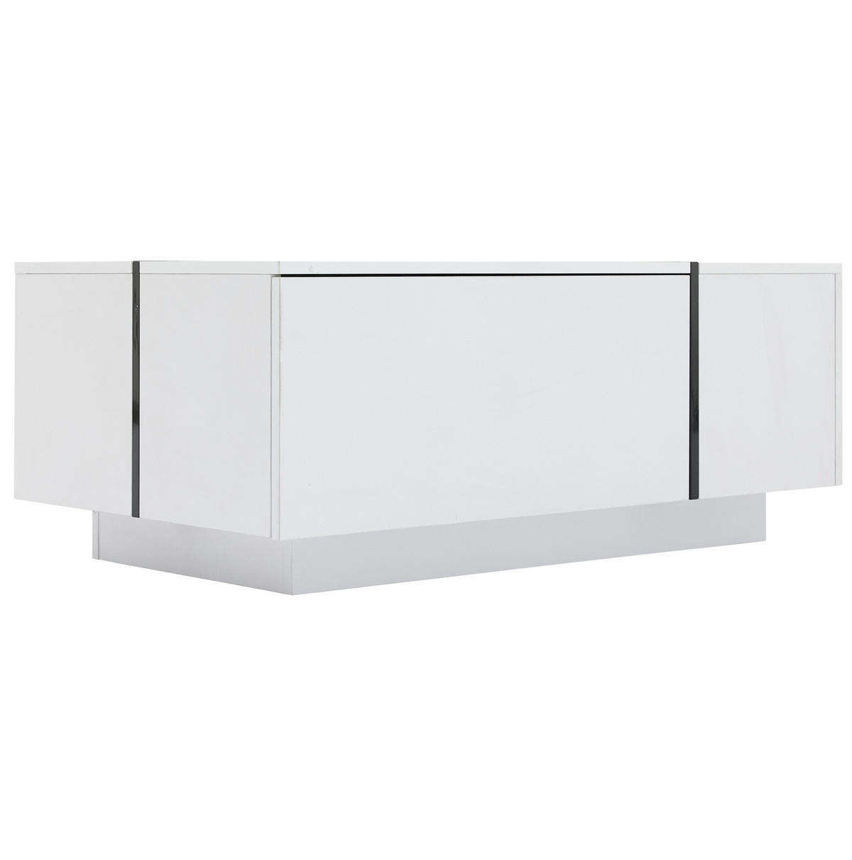 COUCHTISCH mit 4 Schubladen 100 x 60 x 40 cm Weiß Spanplatte - Weiß, Holzwerkstoff (100/60/40cm) - Meubliv