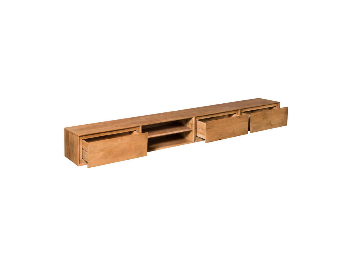 LOWBOARD Amoria Mangoholz 240 cm / 35 cm Natur - Naturfarben, Holz (240/30/35cm) - Villa Möbel