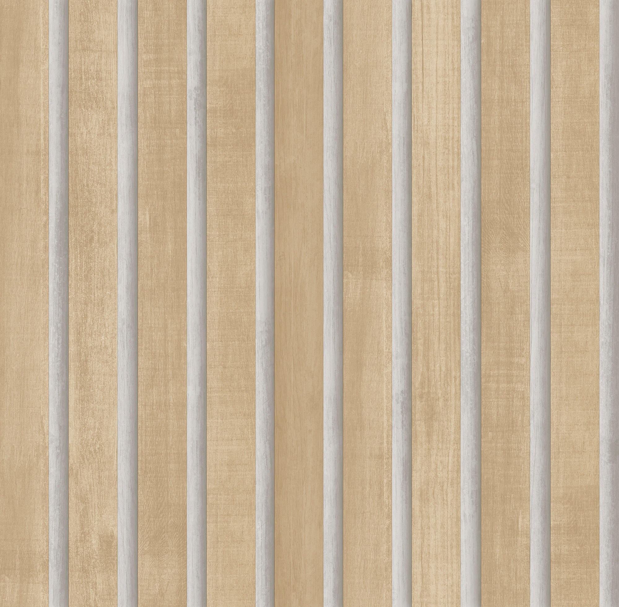 TAPETE 3D Holzpaneele 53 cm x 10 m - Braun, Papier (53/1000cm) - Sanders & Sanders