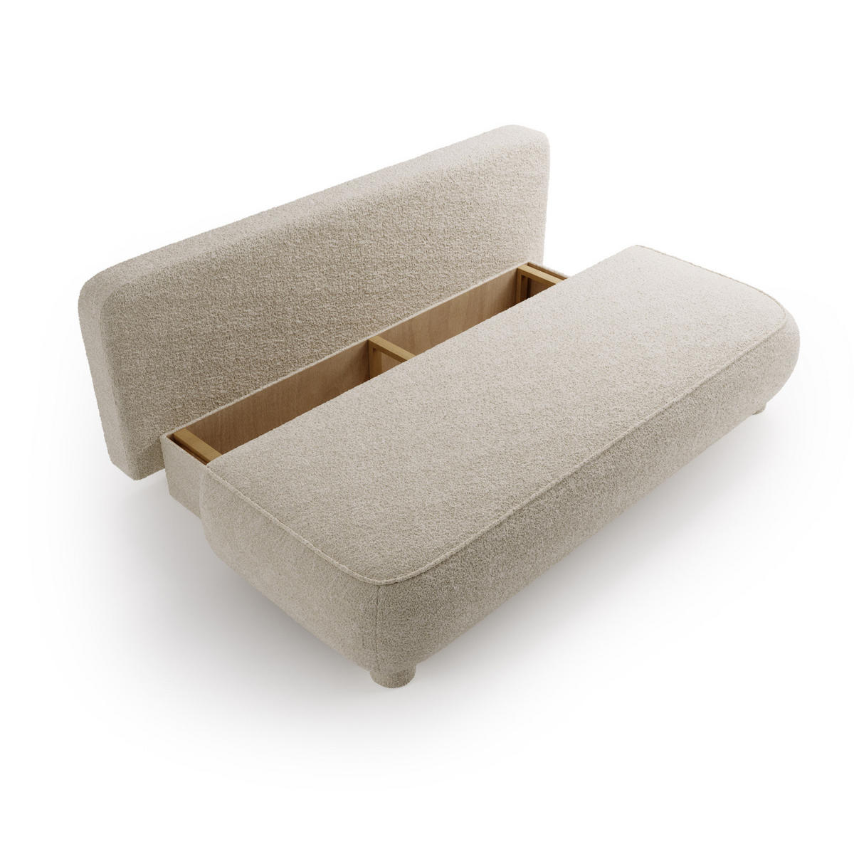 SOFA Olivgrün BELLY - Olivgrün, Holzwerkstoff (209/96/96cm) - Compleo24