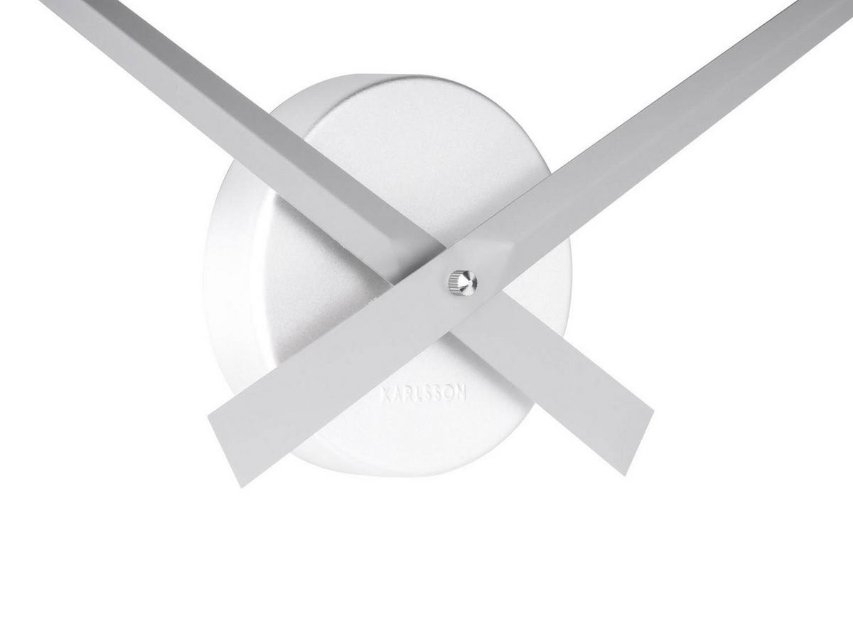 WANDUHR Little Big Time Ø77,5 cm - Silberfarben, Metall (77.5/77.5/5cm) - Karlsson