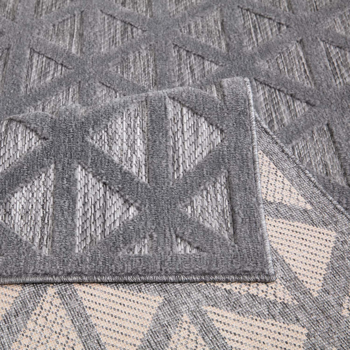 OUTDOOR-TEPPICH Santorini 446 Anthrazit 200x290 cm - Anthrazit, Textil (200/290cm) - carpet city
