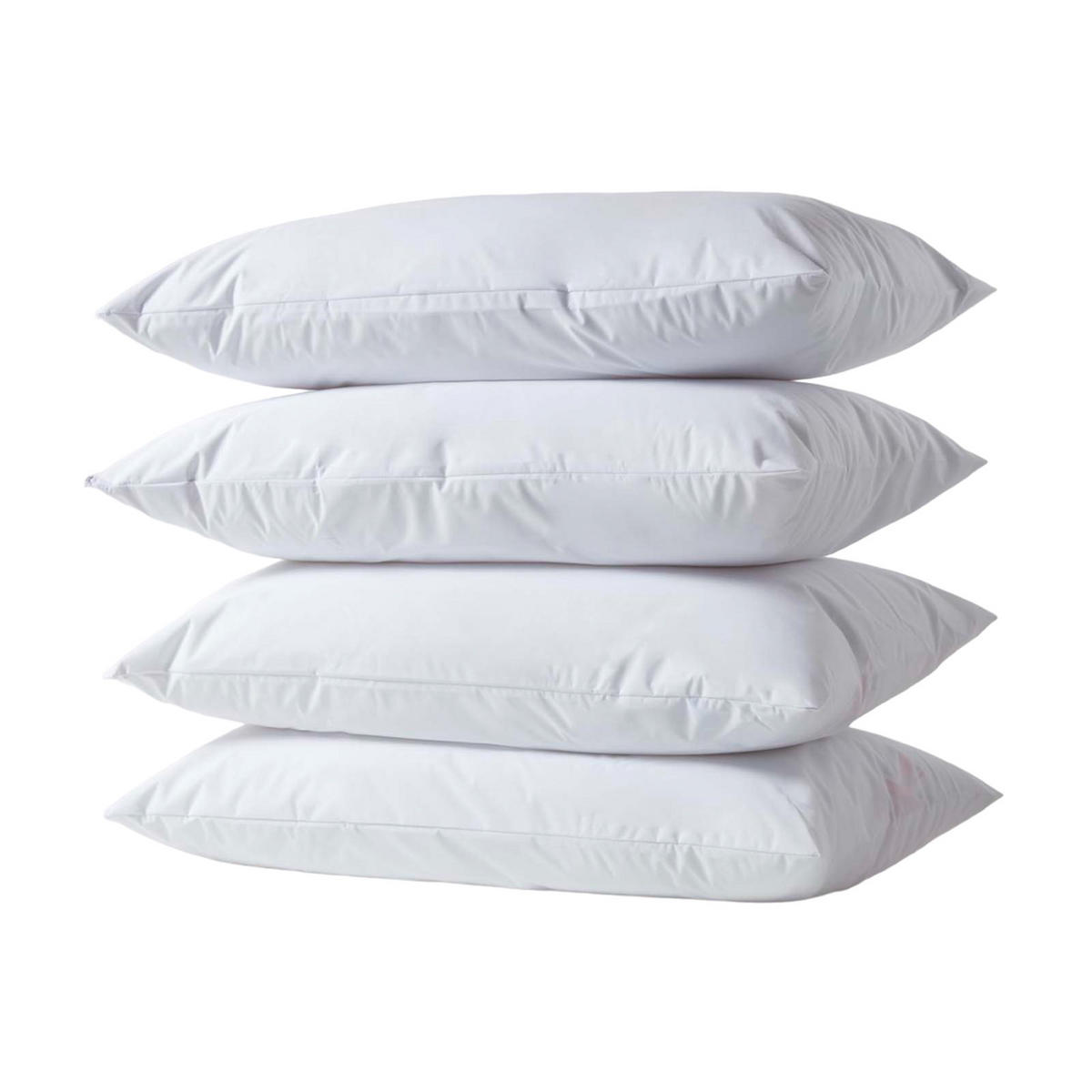 KISSENSCHONER wasserdicht 50/90 cm, 4er-Set mit Reißverschluss - Weiß, Textil (48/91cm) - Homescapes