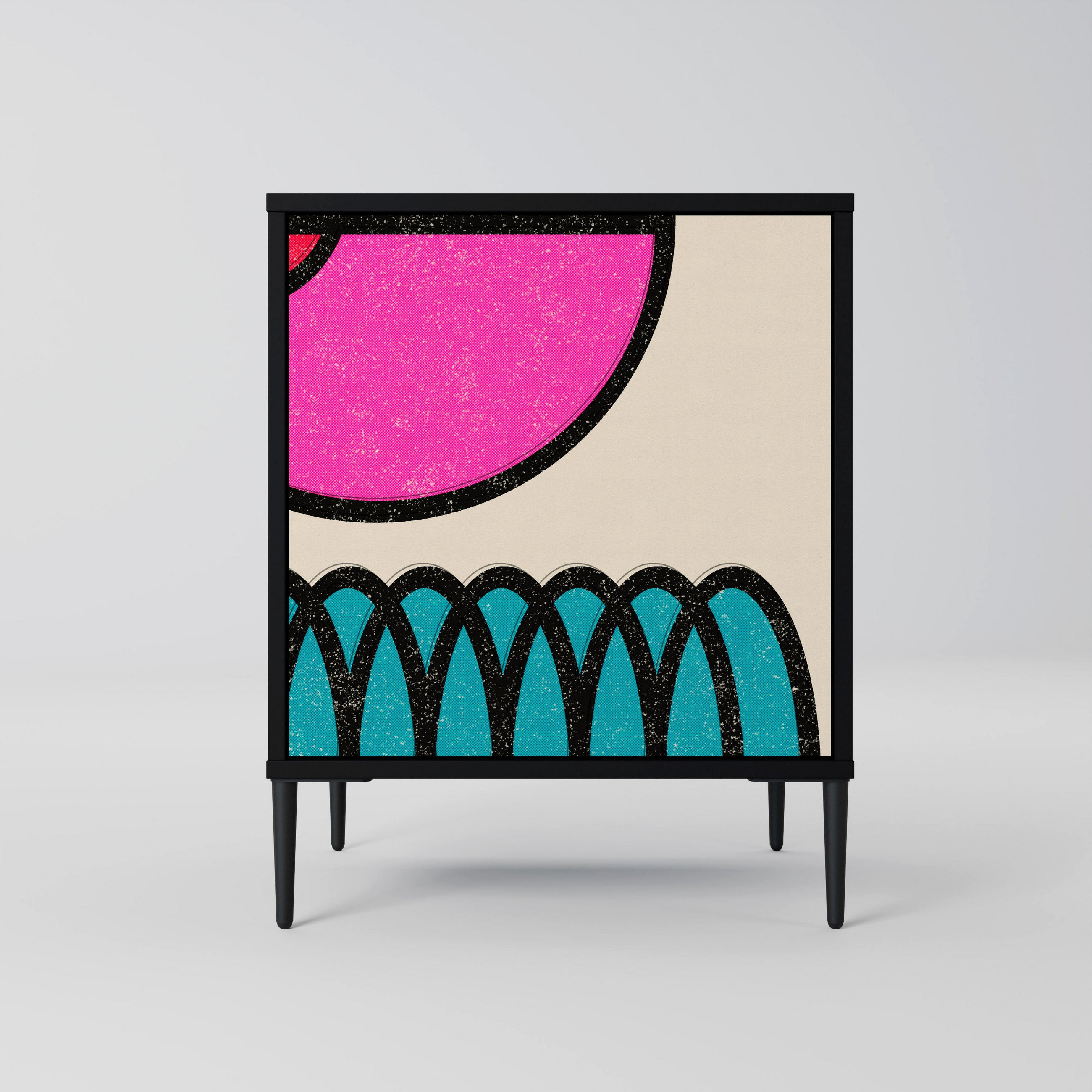 SpaceRebels Sideboard Schwarz 57.5x72.5x42 cm
