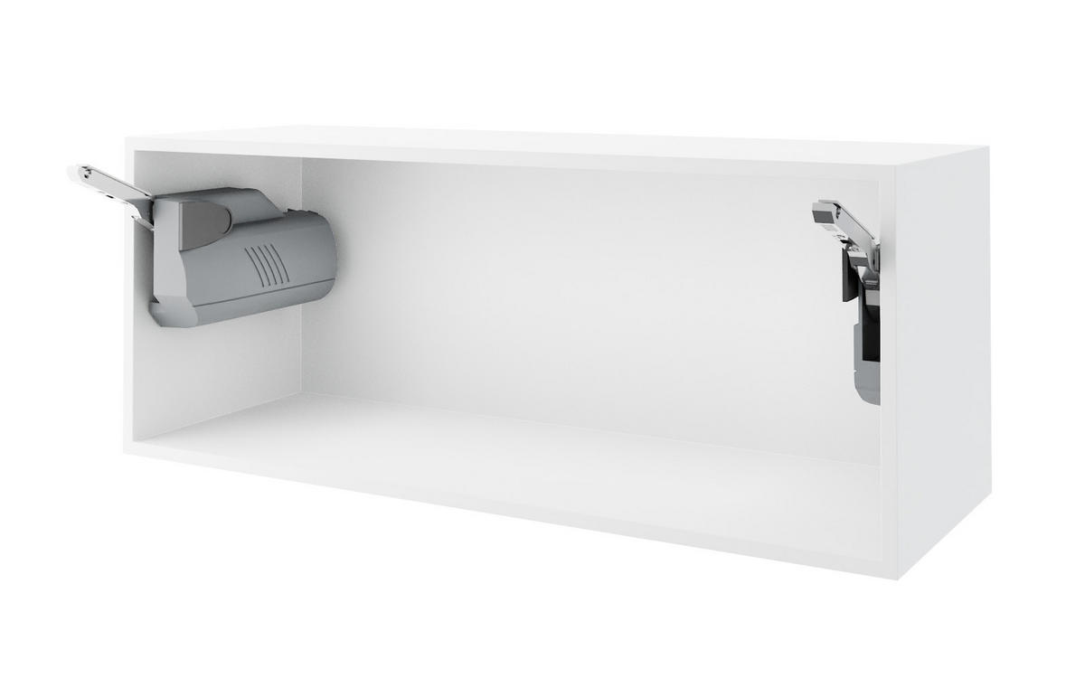 KLAPPHÄNGESCHRANK Kvantum W4B/90-AV Vanille Matt / Weiß Matt 90 / 32,5 / 36cm - Creme/Weiß, Holz/Holzwerkstoff (90/36/32.5cm) - Feldmann-Wohnen