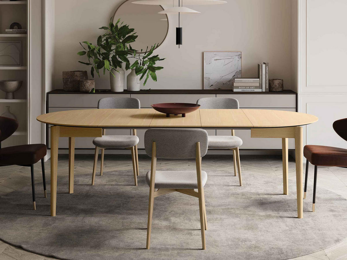 ESSTISCH ausziehbar Plot PT05 - Eichefarben, Holz/Holzwerkstoff (90/90/77cm) - MIRJAN24